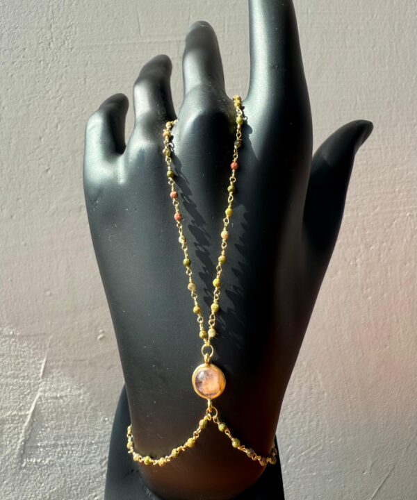 The Red moss agate stone Handchain